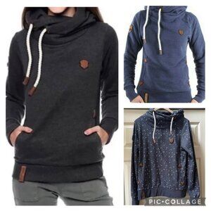 Naketano Brave New World Darth Hoodie Sweatshirt confetti print Women’s size L